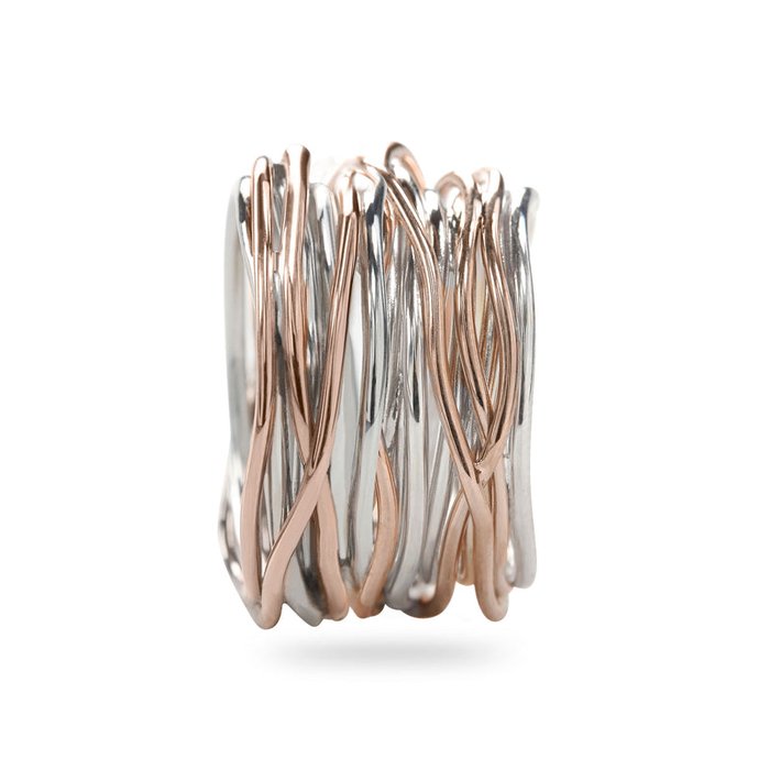 Filodellavita Classic, 22 strands in 9kt Rose Gold and 925 Silver