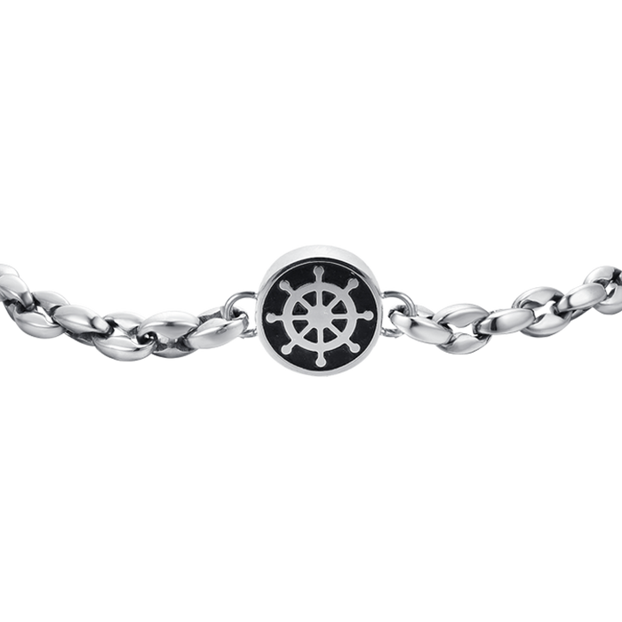 MEN'S STEEL BRACELET WITH HELM
