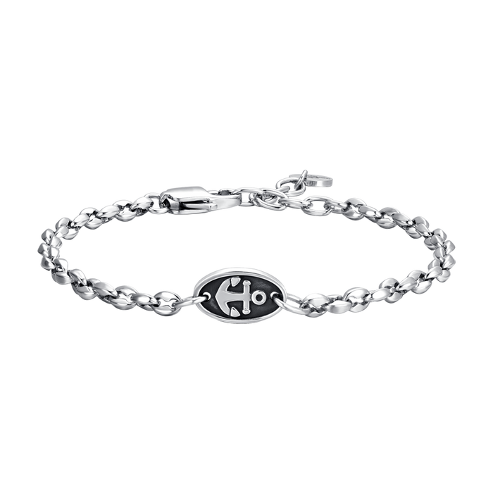 MEN'S STEEL BRACELET WITH ANCHOR