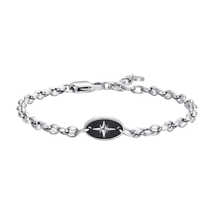 MEN'S STEEL BRACELET WITH WIND ROSE