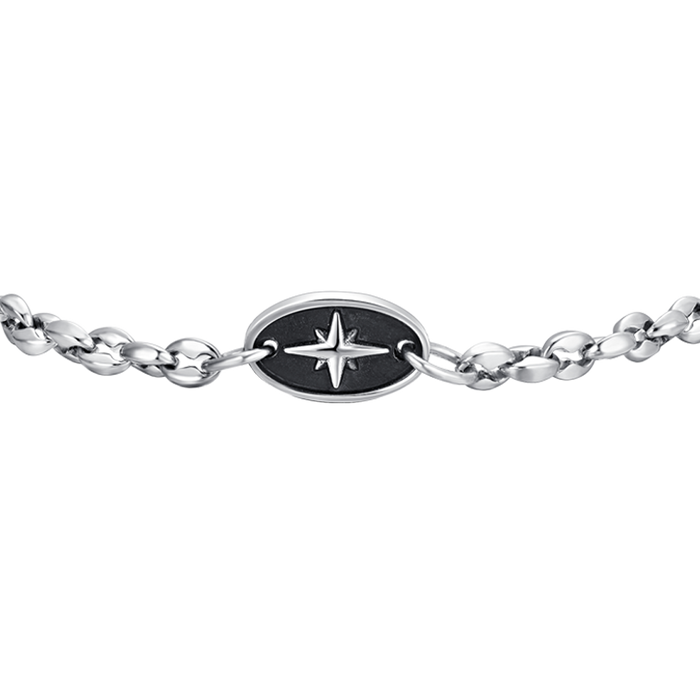 MEN'S STEEL BRACELET WITH WIND ROSE