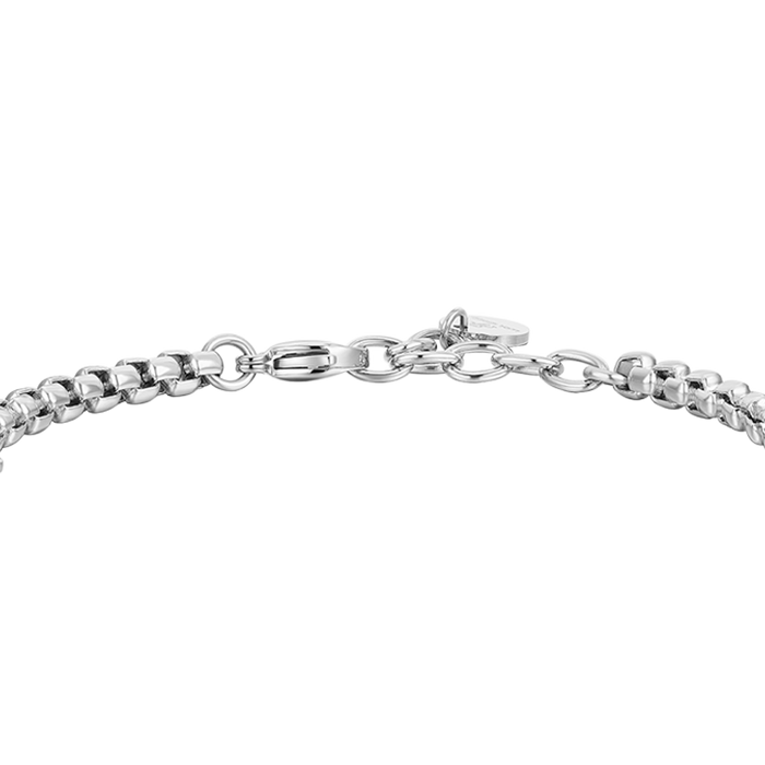 MEN'S BRACELET IN STEEL WITH BLUE CERAMIC ELEMENTS
