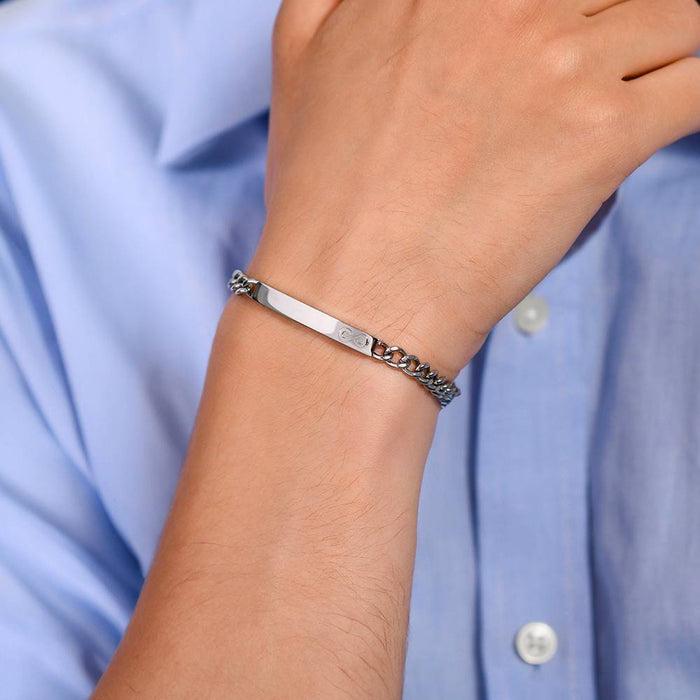MEN'S STEEL BRACELET WITH INFINITY