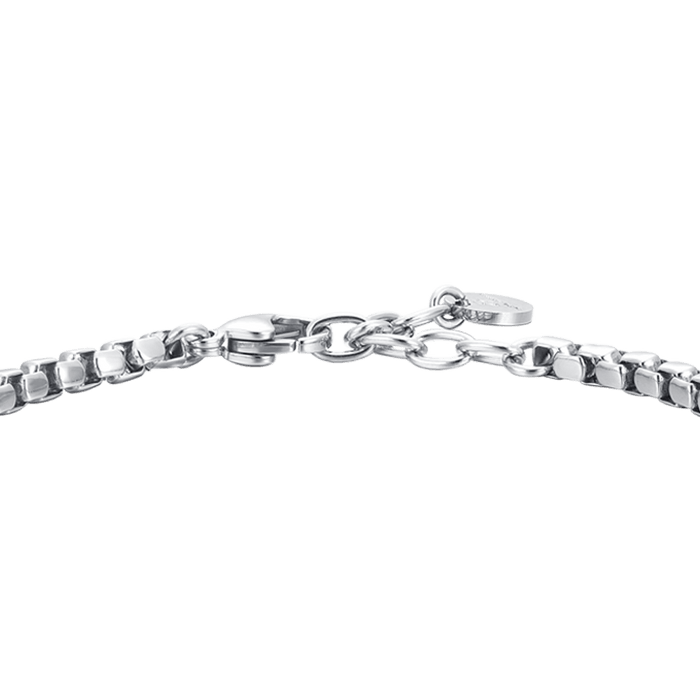 BRACELET HOMME EN ACIER AVEC PLAQUE IP ROSE
