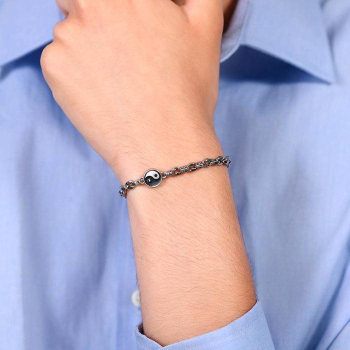BRACELET HOMME EN ACIER AVEC TAO
