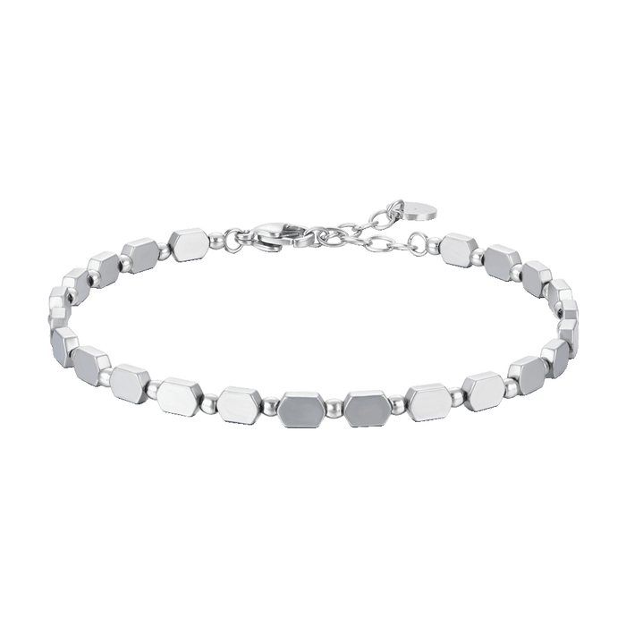 BRACCIALE UOMO IN ACCIAIO CON EMATITE SILVER