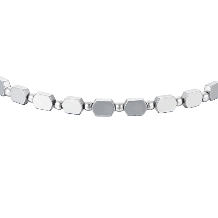 BRACCIALE UOMO IN ACCIAIO CON EMATITE SILVER