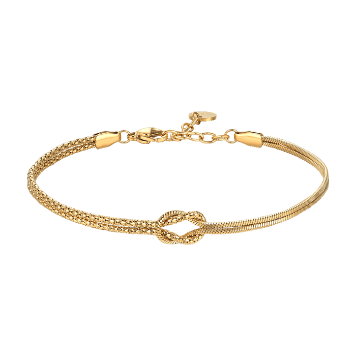 BRACCIALE UOMO IN ACCIAIO IP GOLD CON NODO