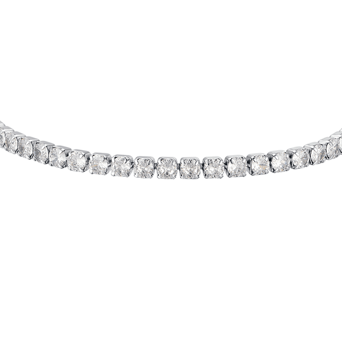BRACELET DE TENNIS FEMME EN ACIER AVEC CRISTAUX BLANCS