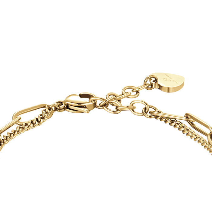 BRACCIALE DONNA IN ACCIAIO IP GOLD CON CRISTALLI BIANCHI