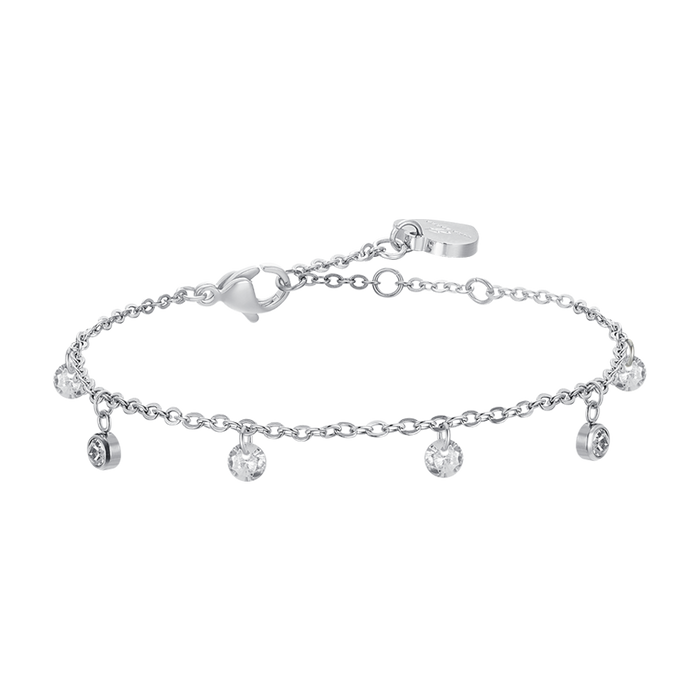 BRACELET FEMME EN ACIER AVEC CRISTAUX BLANCS