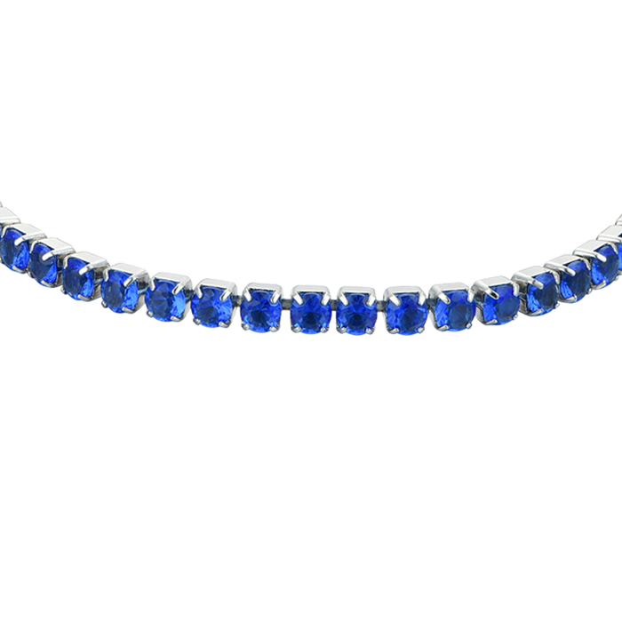 WOMEN'S TENNIS BRACELET WITH BLUE CRYSTALS