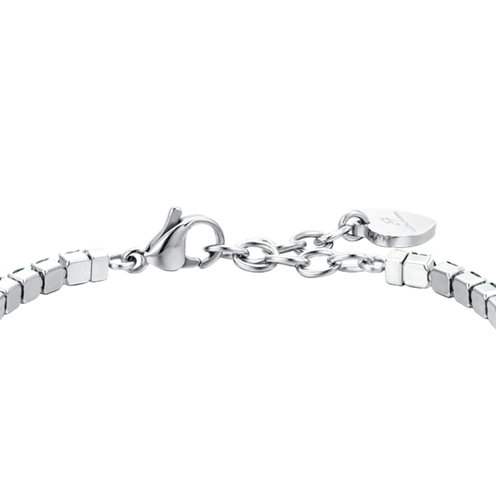 BRACELET DE TENNIS FEMME AVEC CRISTAUX VERTS