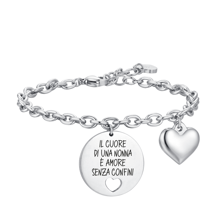 WOMEN'S STEEL BRACELET THE HEART OF A GRANDMOTHER