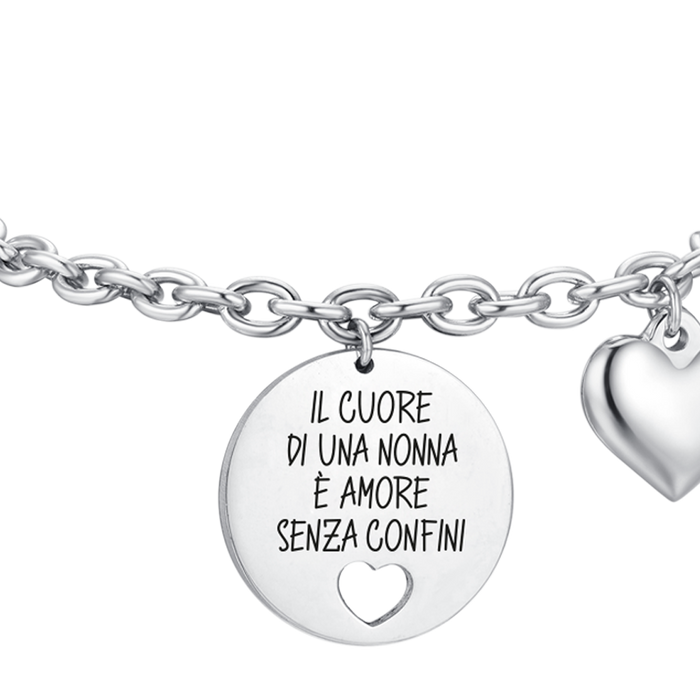 WOMEN'S STEEL BRACELET THE HEART OF A GRANDMOTHER