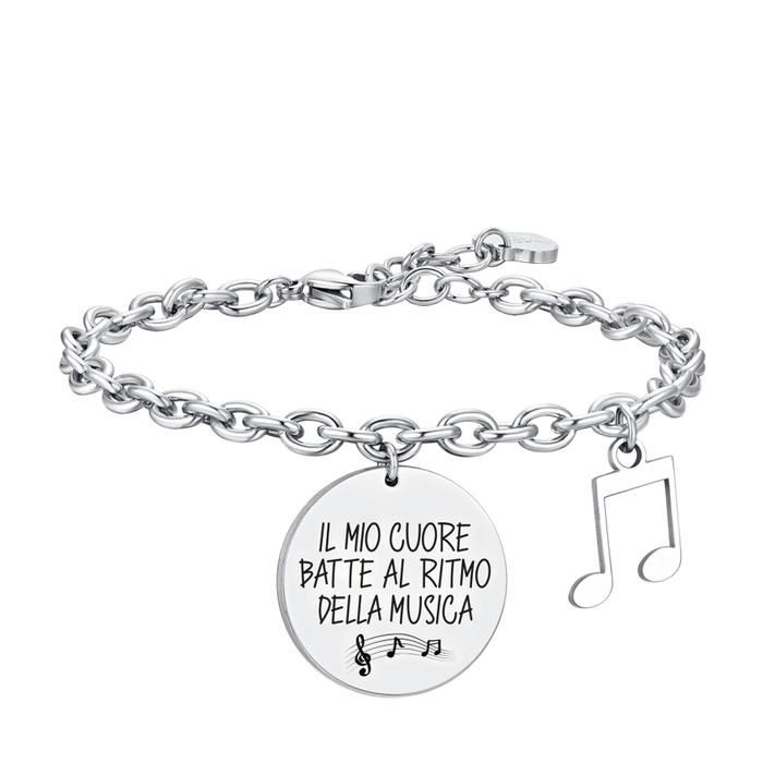 WOMEN'S STEEL BRACELET WITH MUSIC NOTE