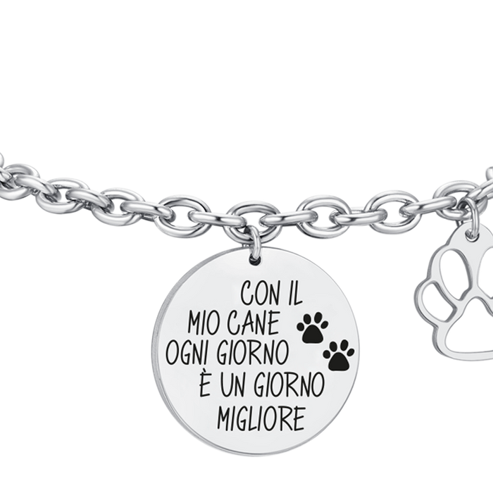 BRACCIALE DONNA IN ACCIAIO CANE