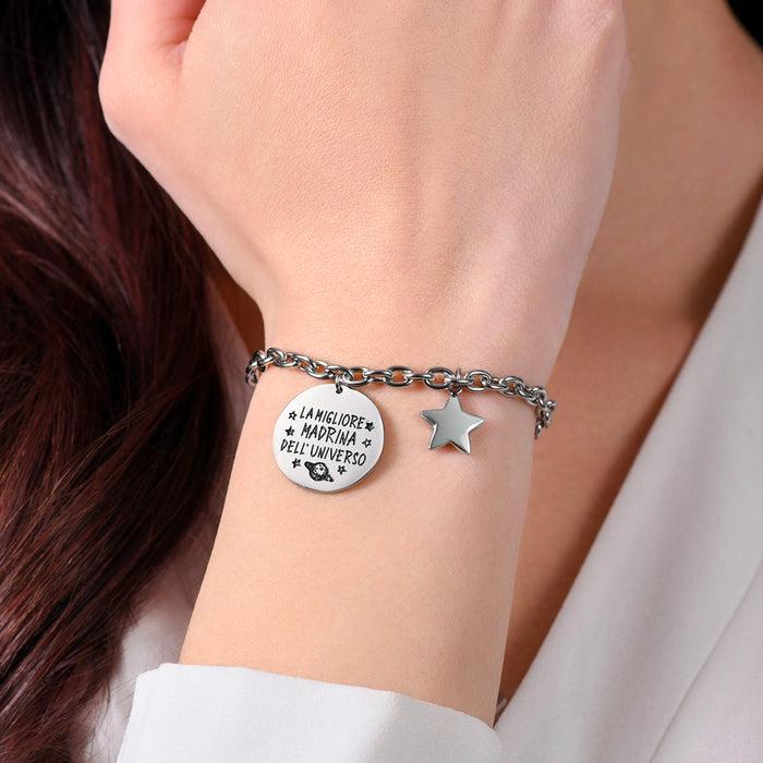 WOMEN'S BRACELET IN STEEL GODMOTHER