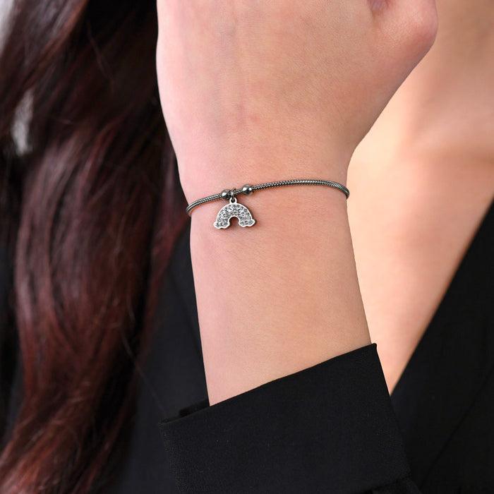 WOMEN'S STEEL BRACELET WITH RAINBOW