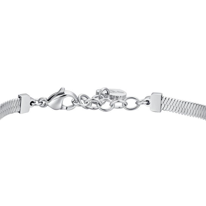 BRACCIALE DONNA IN ACCIAIO ZIRCONI BIANCHI