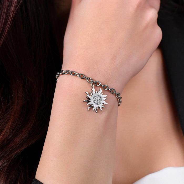 WOMEN'S BRACELET IN STEEL WITH ROTATING SUN