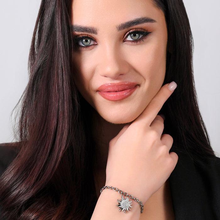 WOMEN'S BRACELET IN STEEL WITH ROTATING SUN