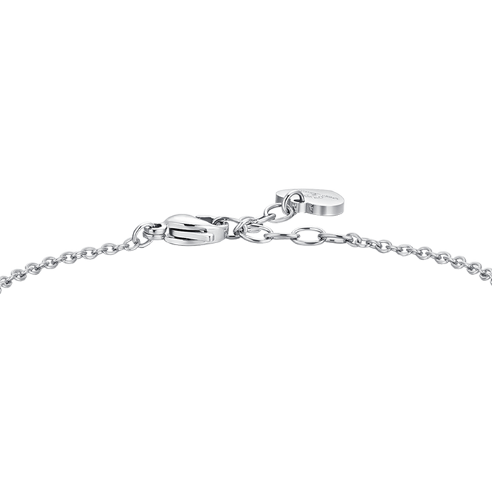 BRACCIALE DONNA IN ACCIAIO CRISTALLI ROSA