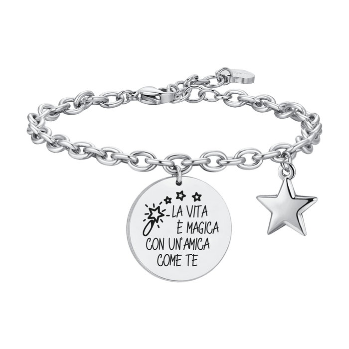 BRACELET EN ACIER POUR FEMME LA VIE EST MAGIQUE