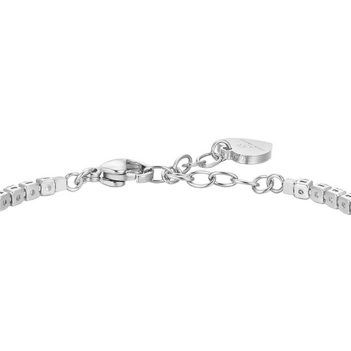 BRACELET DE TENNIS FEMME EN ACIER AVEC CRISTAUX ET ZIRCON BLANC