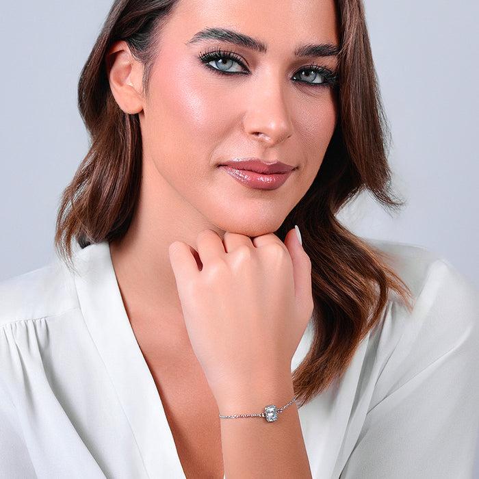 BRACELET FEMME EN ACIER AVEC CRISTAUX ET ZIRCON