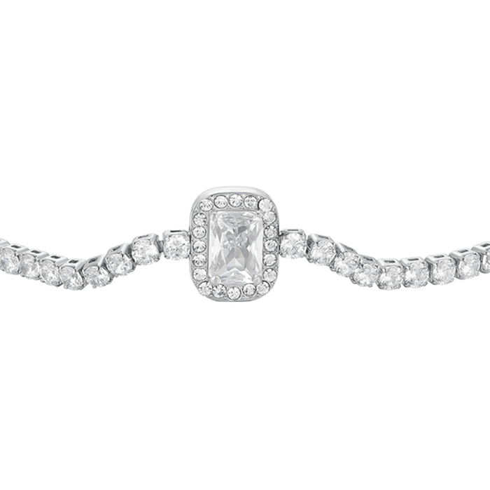 BRACELET DE TENNIS FEMME EN ACIER, CRISTAUX ET ZIRCON