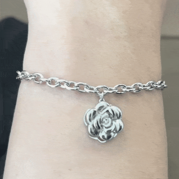 BRACELET FEMME EN ACIER ROSE TOURNANT
