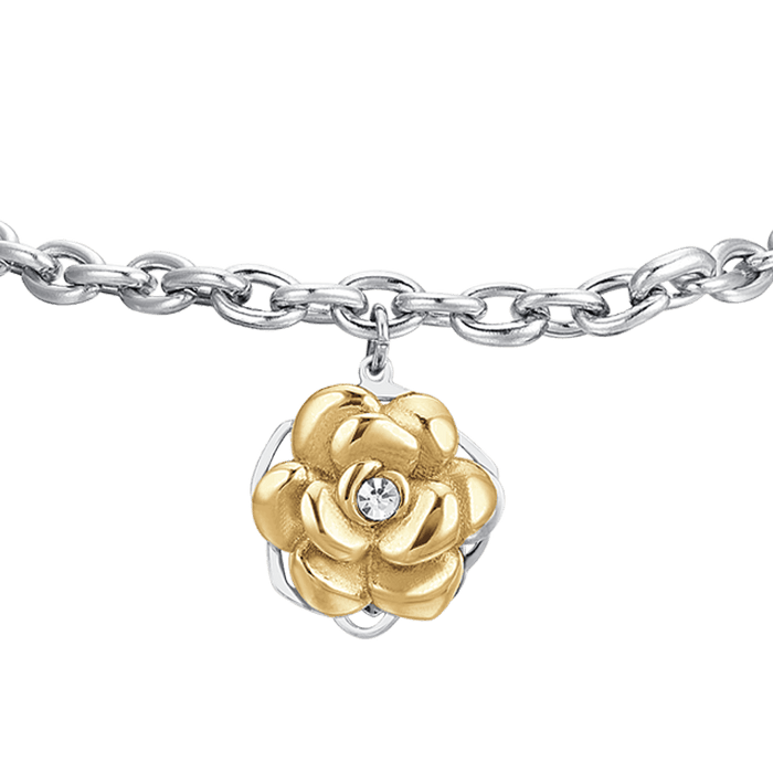 BRACELET FEMME EN ACIER IP OR ROTATIF ROTATIF ROSE