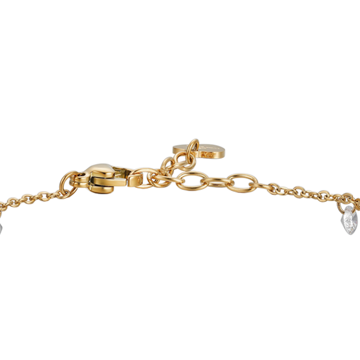 BRACCIALE DONNA IN ACCIAIO IP GOLD CON ZIRCONI BIANCHI