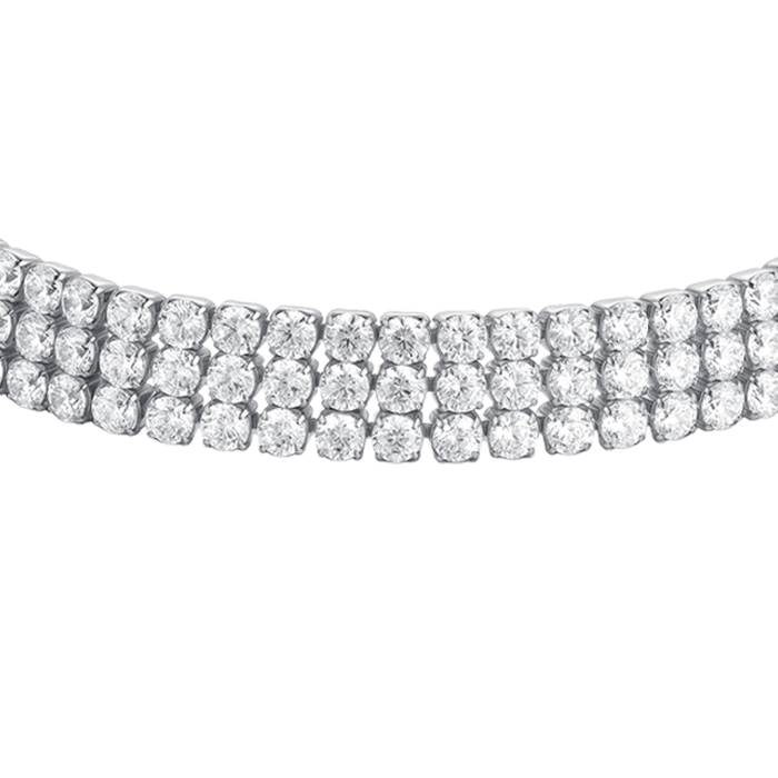 BRACCIALE TENNIS DONNA IN ACCIAIO CON ZIRCONI BIANCHI