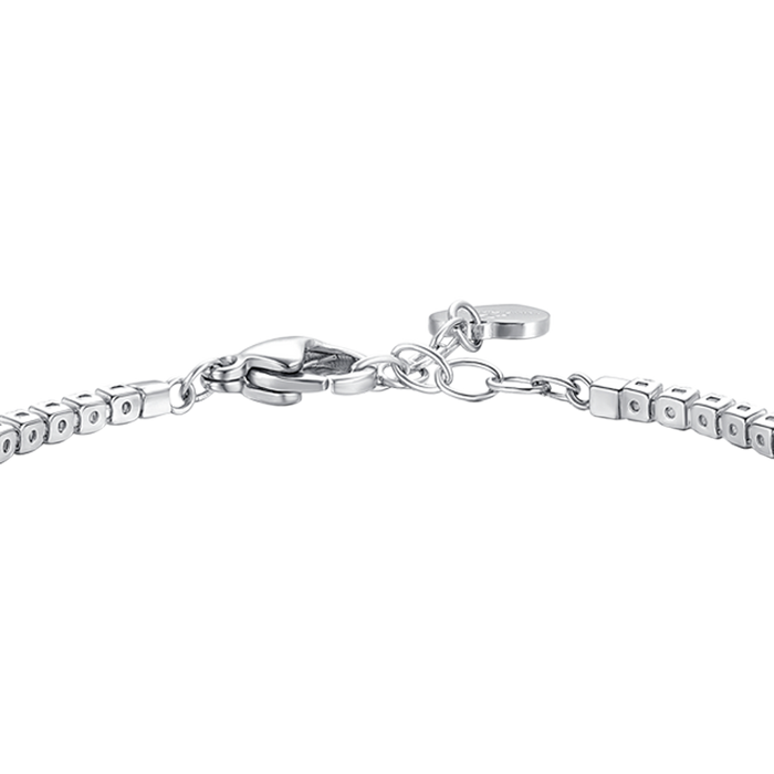 BRACCIALE TENNIS DONNA IN ACCIAIO CON ZIRCONI BIANCHI