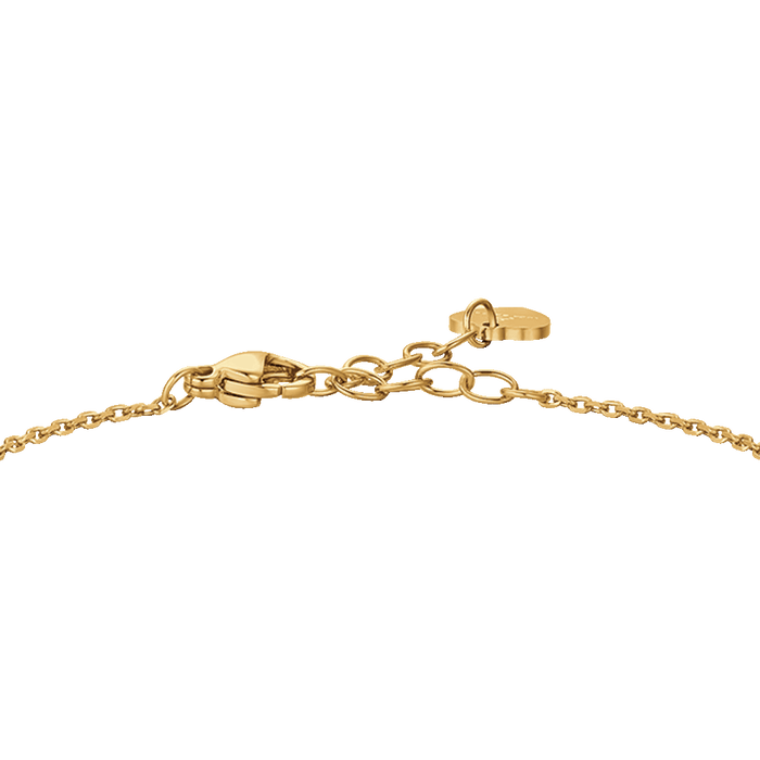 BRACCIALE DONNA IN ACCIAIO IP GOLD CON CUORE E ZIRCONI BIANCHI