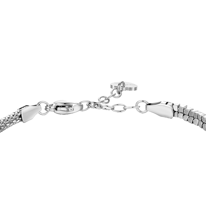 BRACCIALE DONNA IN ACCIAIO CON NODO E ZIRCONI NERI