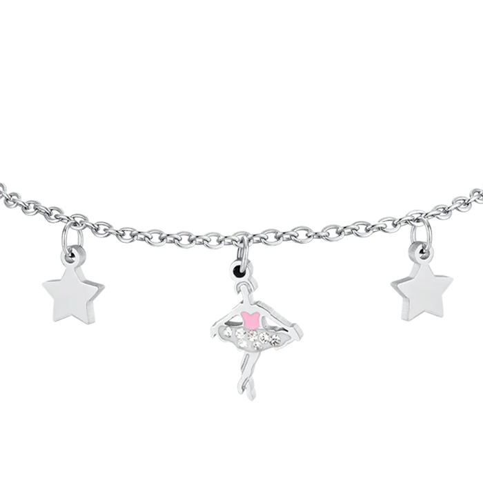 BRACELET EN ACIER POUR FILLE AVEC BALLERINE
