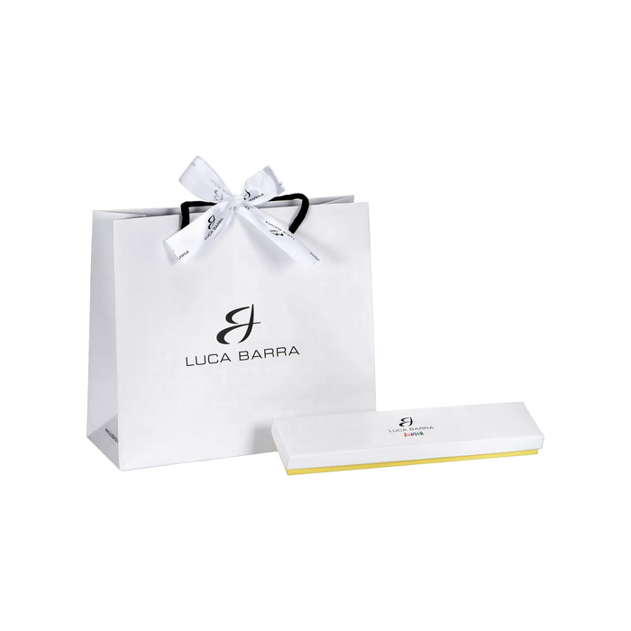 GIRL'S STEEL BRACELET WITH LADYBUG AND RED CRYSTALS