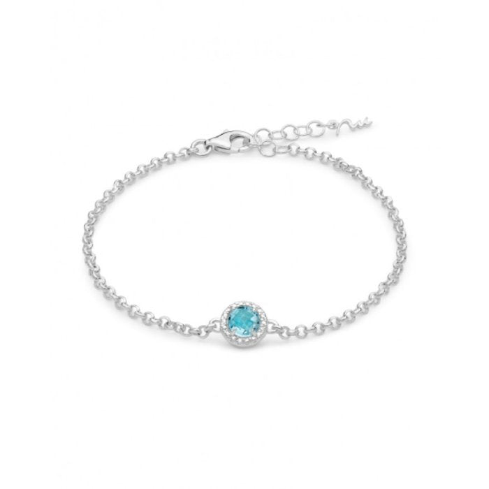 Bracciale con topazio azzurro