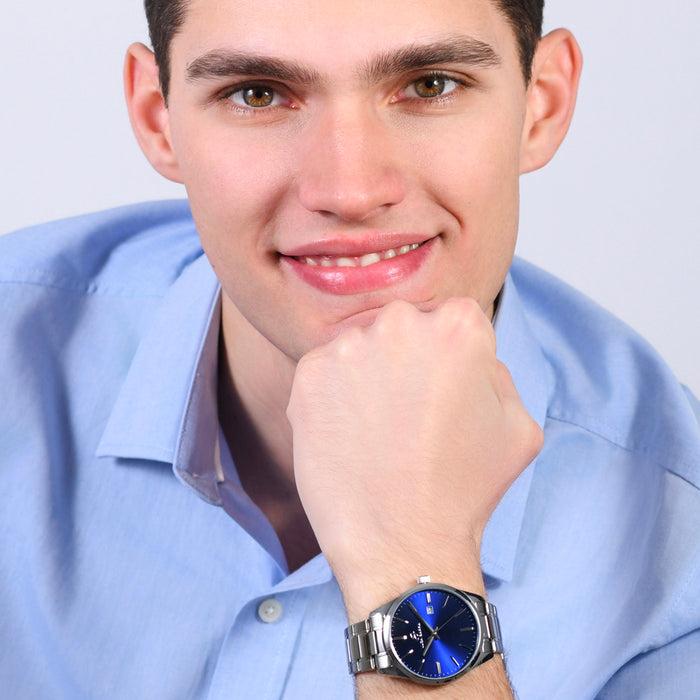 MEN'S STEEL WATCH BLUE DIAL
