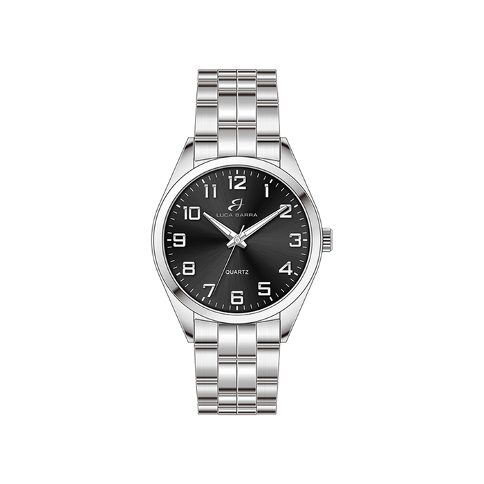 MONTRE HOMME EN ACIER CADRAN NOIR
