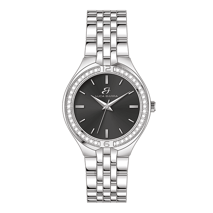 WOMEN'S STEEL WATCH WITH BLACK DIAL