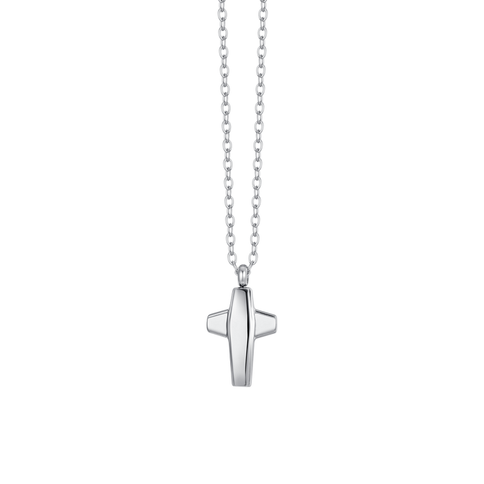 MEN'S NECKLACE IN STEEL WITH CROSS