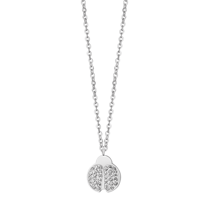 WOMEN'S STEEL NECKLACE WITH LADYBUG