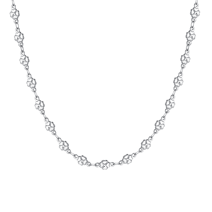 COLLIER TRÈFLE À QUATRE FEUILLES EN ACIER POUR FEMME