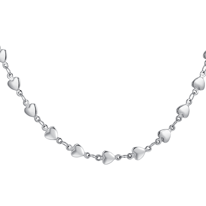 COLLIER COEURS EN ACIER POUR FEMME