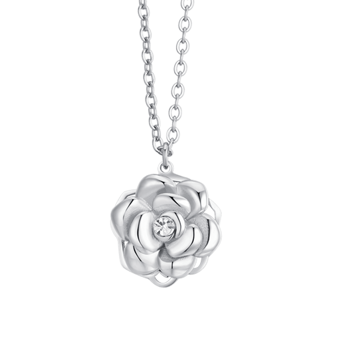 COLLIER ROTATIF EN ACIER ROSE POUR FEMME