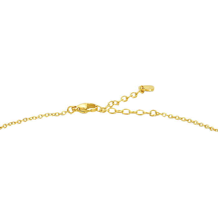 COLLANA CHOKER TENNIS DONNA IN ACCIAIO IP GOLD CON ZIRCONI BIANCHI